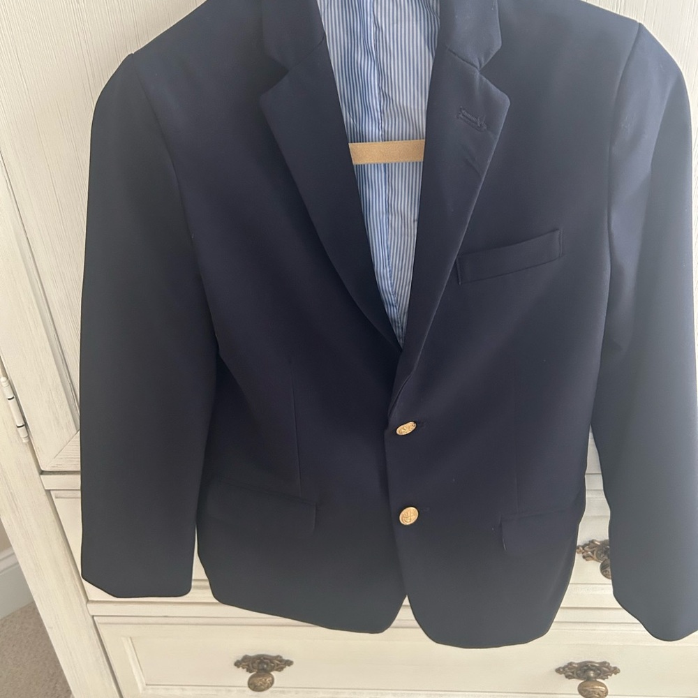Boys Izod Navy Blazer with Gold Buttons